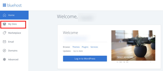 my sites bluehost How to create a WordPress website