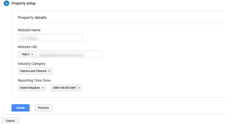 Google Analytics Property Setup