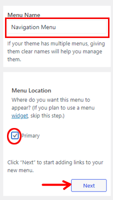 Add Menu Name