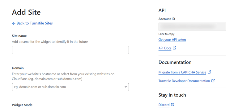 Adding Site to Cloudflare Turnstile - WordPress Captcha