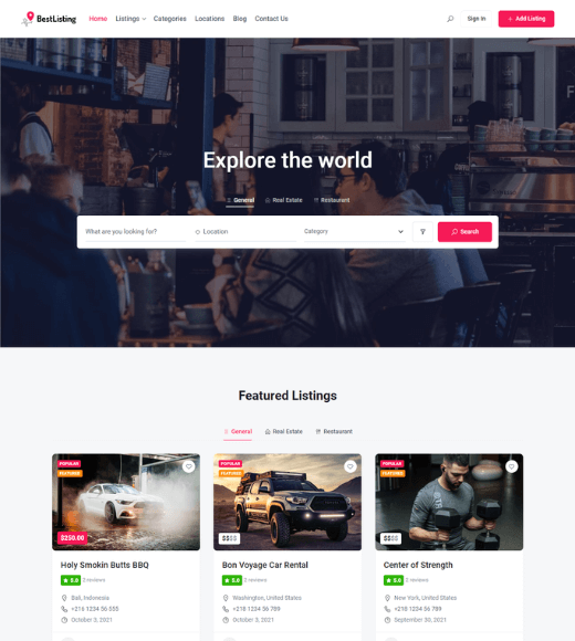 Best Listing - WordPress Directory Theme