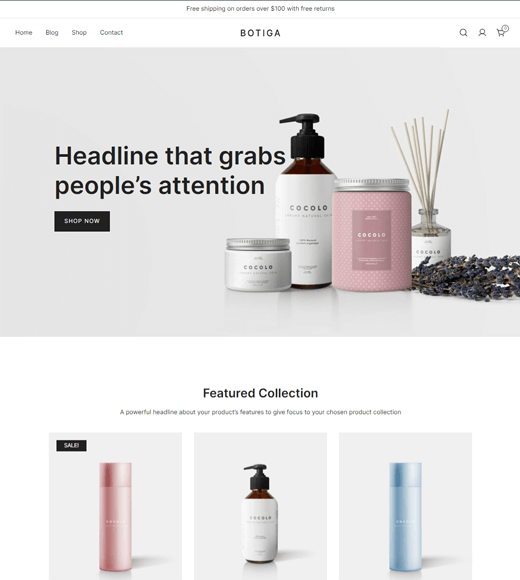 Botiga eCommerce Theme