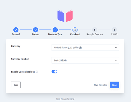 Checkout Setup Wizard - How to Create LMS Website
