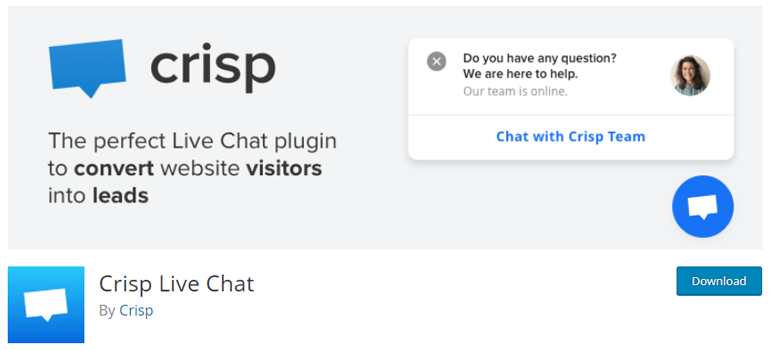 Crisp Live Chat Free WordPress Live Chat Plugin