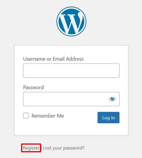 Default Registration Form Create Registration Form in WordPress