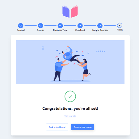 Finish Setup Wizard - How to Create LMS Website