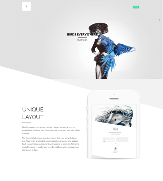 Flamingo - Freelancer WordPress Theme with Clean Layout & Template 