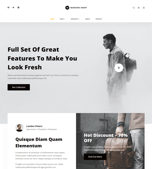 Free WordPress Themes Product Showcase Blocksy