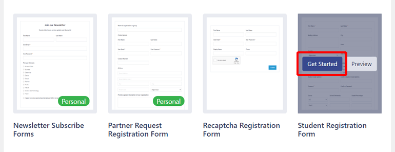 Get Started with Pre-built Form