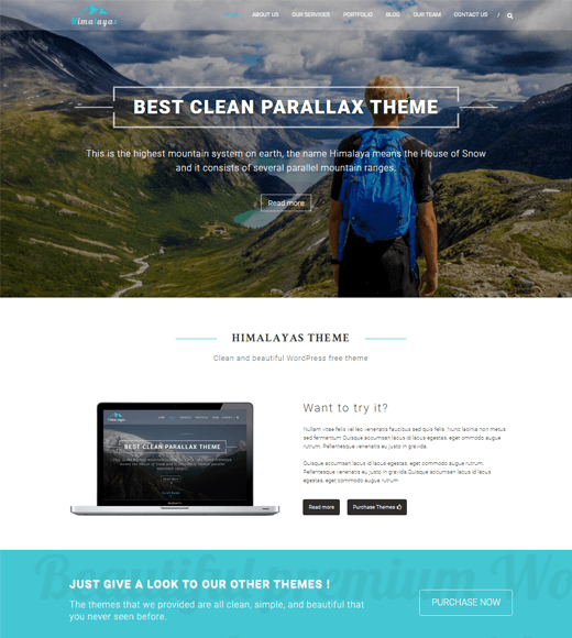 Himalayas Best Free Responsive WordPress Theme