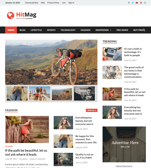 HitMag Best Free WordPress Theme