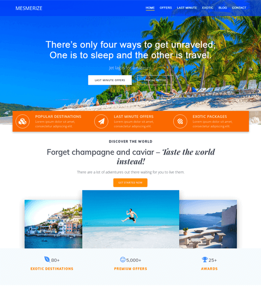 Mesmerize Free WordPress Theme