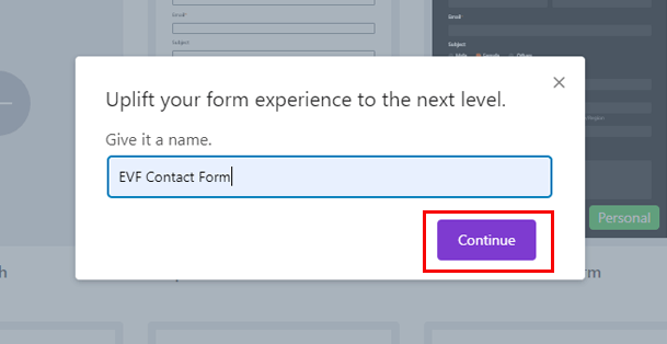 Name Contact Form