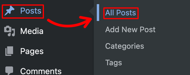 Navigate to All Posts - How to Create a Blog on WordPress