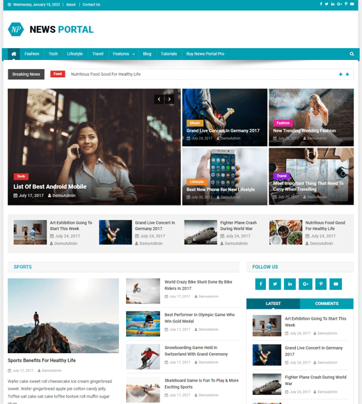 News Portal Theme Demo