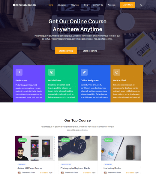 Online Education Best Online LMS WordPress Theme