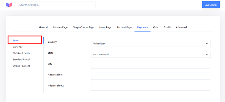 Payment to Store - Learning Management System Development