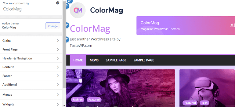 Setting Tabs in ColorMag - How to Create a Blog