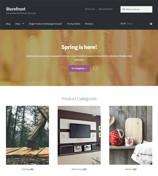 Storefront Free WordPress Theme