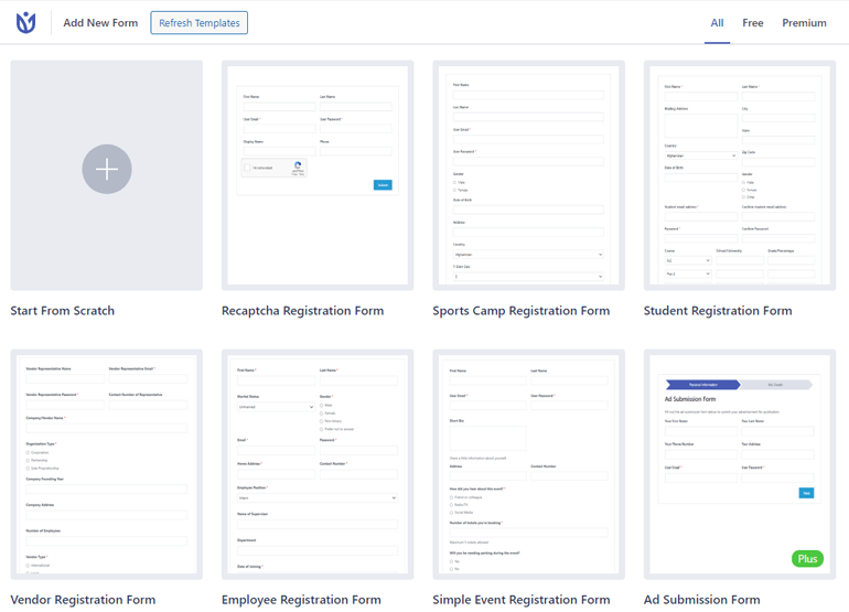 User Registration Form Templates - How to add Captcha in WordPress Form