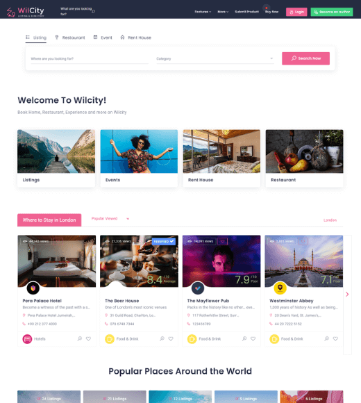 Wilcity WordPress Listing Theme