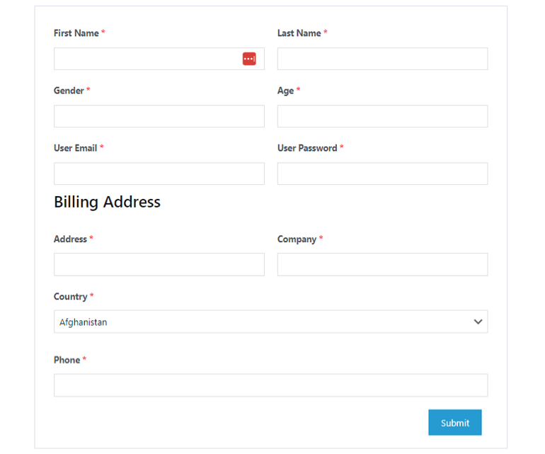 WooCommerce WordPress Registration Form