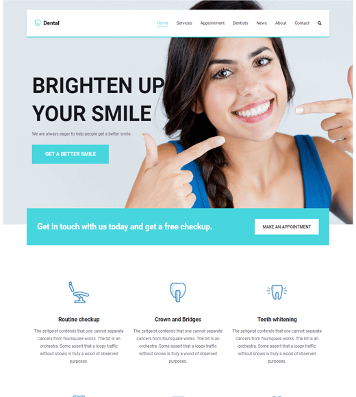 Zakra Dentist WordPress Theme Demo