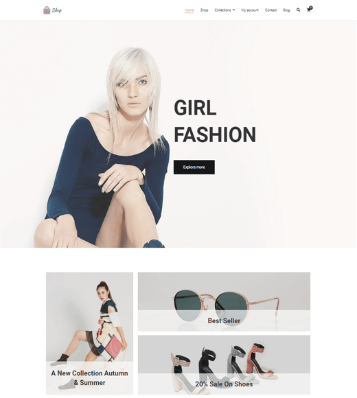 Zakra Shop Free eCommerce Template