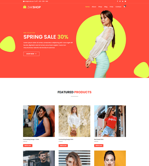 Zakra Shop V2 Best Free Responsive WordPress Themes