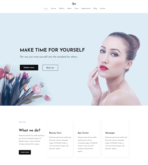 Zakra Spa WordPress Template